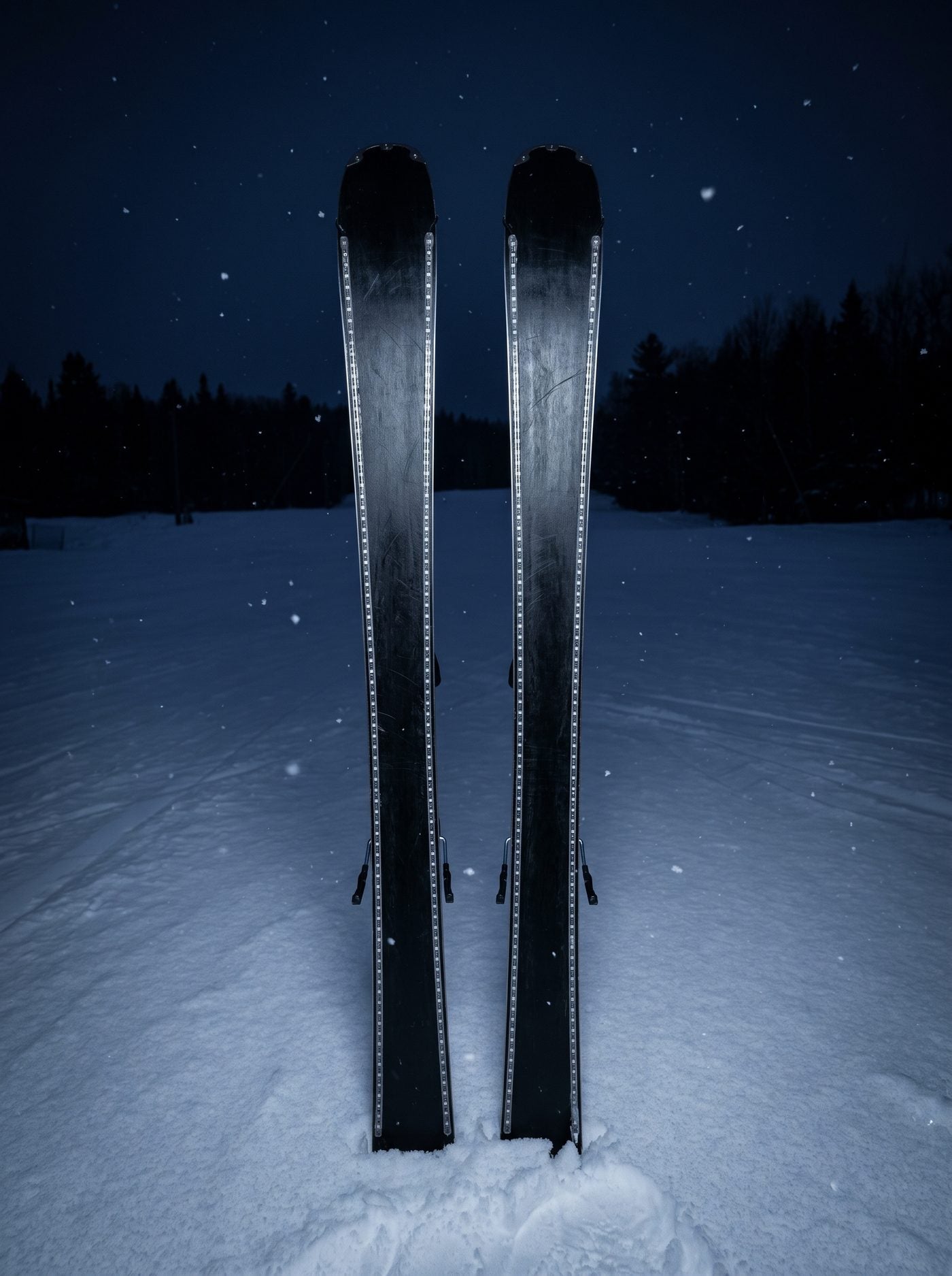 Skis sans LEDFROST, de nuit